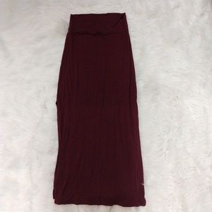 RUE21 maroon / crimson red maxi dress w/ side slit